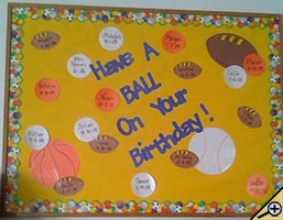 Have a Ball on Your Birthday Bulletin Board