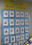 Penguin handprints bulletin board